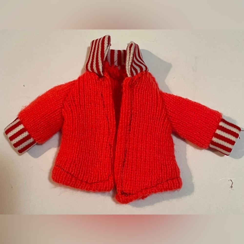 RARE! Vintage Barbie Knit Hoodie Sweater /Genuine 60ss Mod  doll clothes
